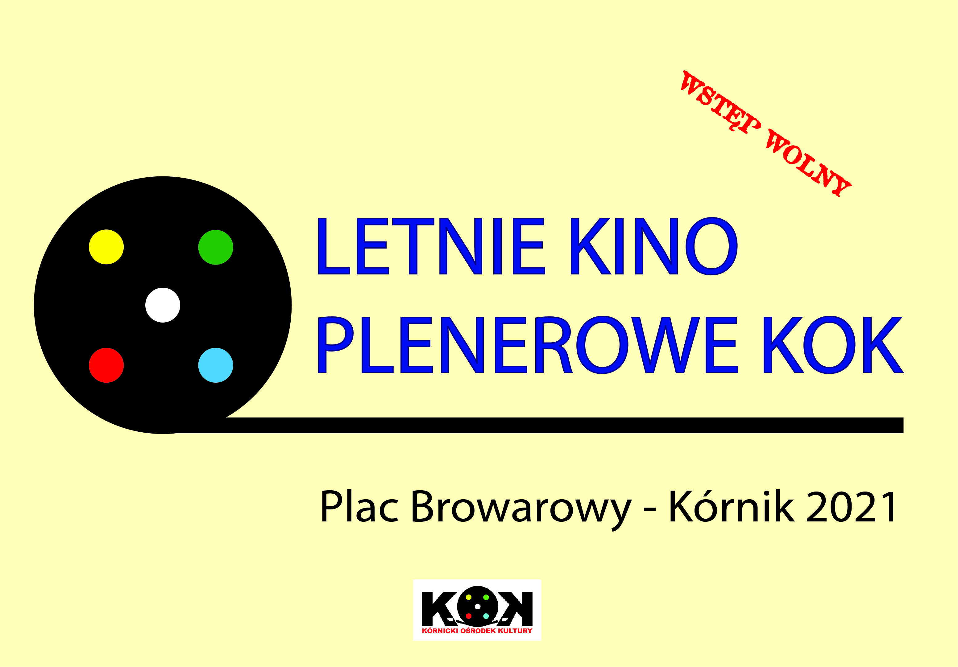 Tekst Letnie Kino Plenerowe na planszy